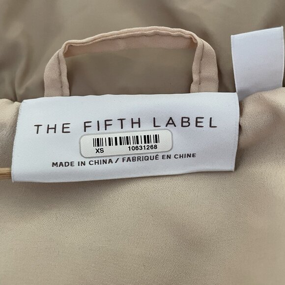 THE FIFTH LABEL Remake Cropped Boxy Puffer Coat in Beige – Size XS / 0-2 - Picture 8 of 9